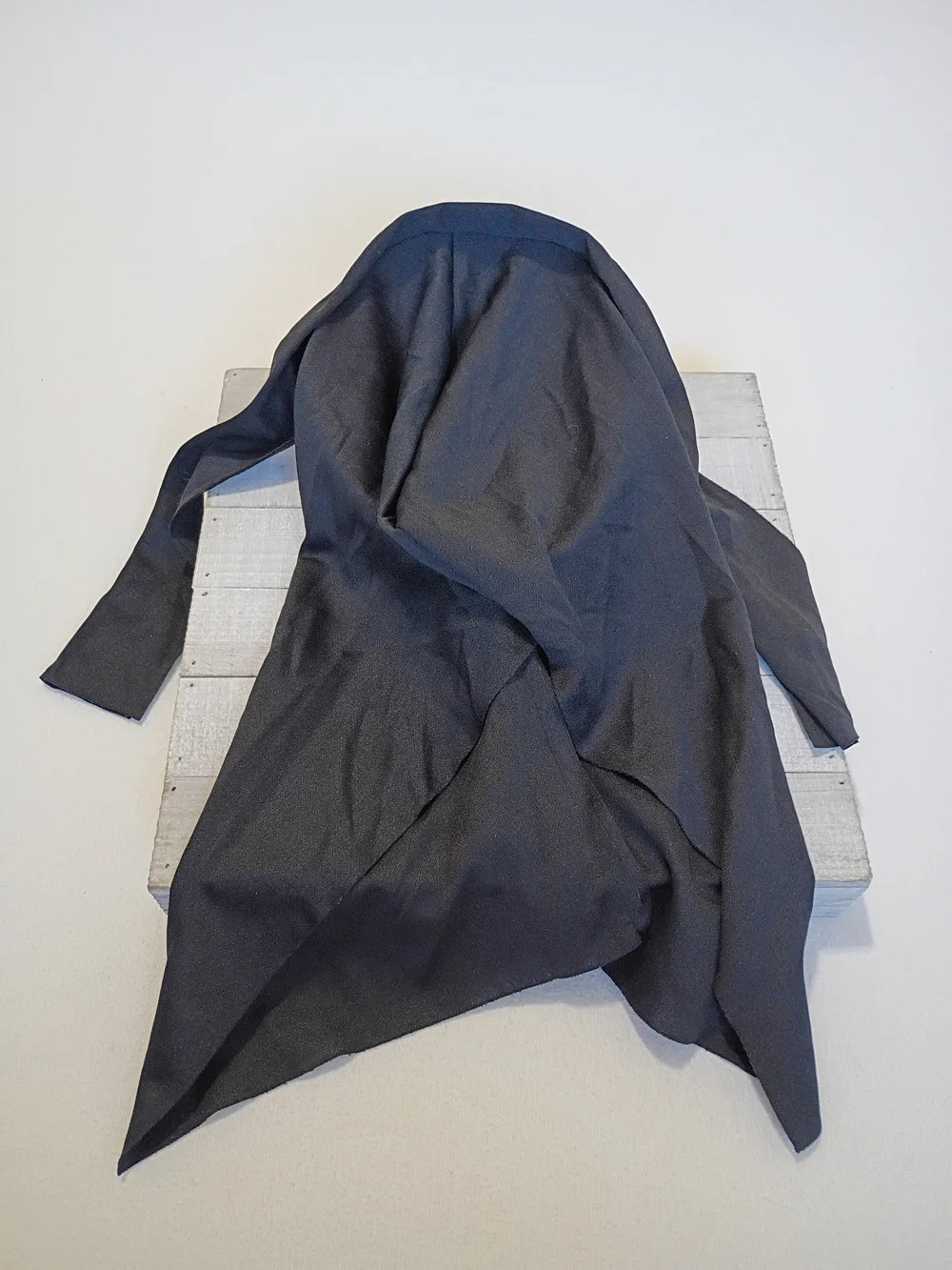 Spirit White Ghost Face Mask with Black Hood - Kids Or Adult Costume Mask